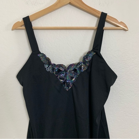 NWT Deadstock Teddi of California Sequin Cut Out Tank Cami 90s Y2K - Picture 13 of 16